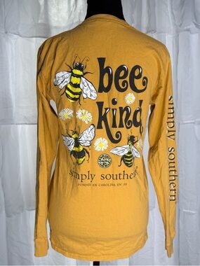 Simply Southern Yellow Bee Kind Long Sleeve Tee